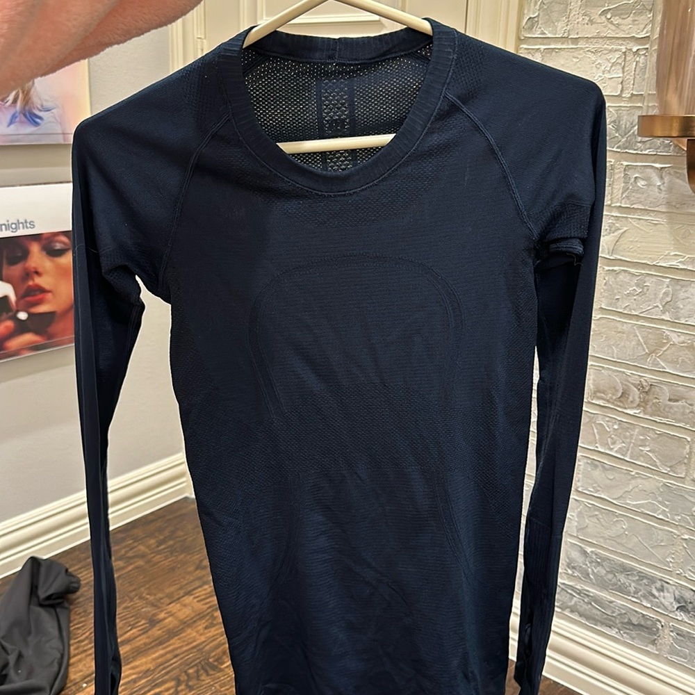 lululemon athletica Long Sleeve Athletic Top - Navy Blue
